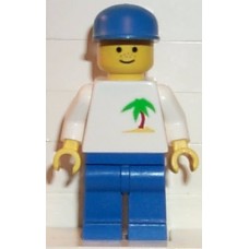 trn036 Palm Tree - Blue Legs, Blue Cap